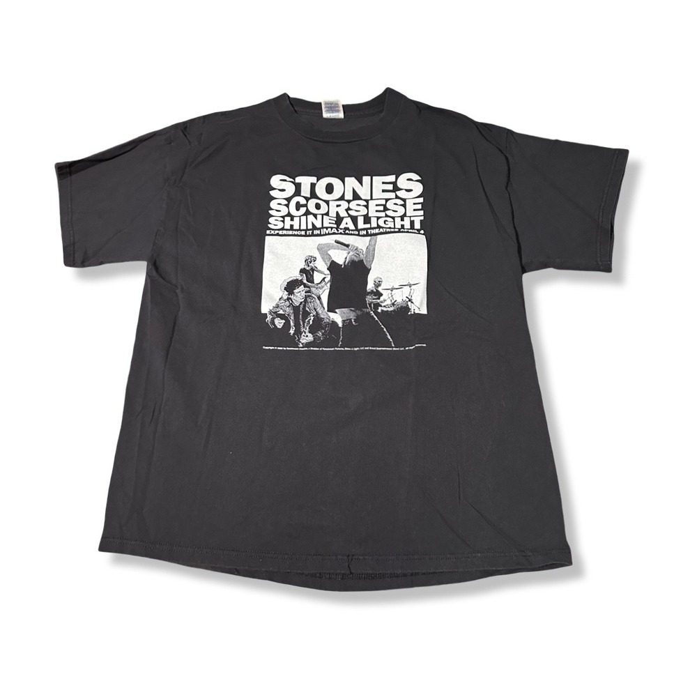 Fender Rolling Stones T Shirt Mens XL Black Excellent Scorsese Shine A Light 08